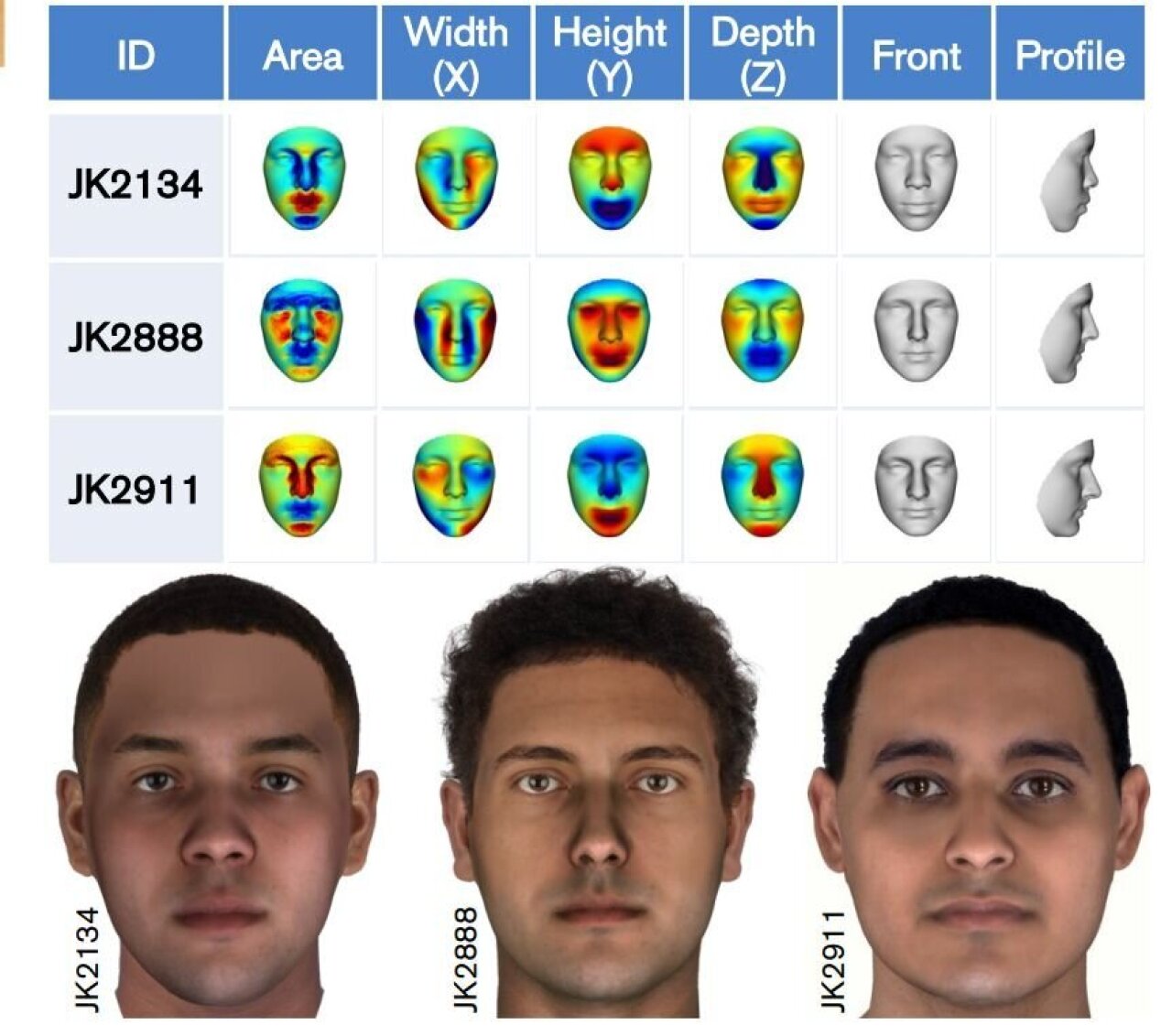 [IMAGE] Faces of three ancient Egyptian mummies recreated using DNA technology and thermal meshing