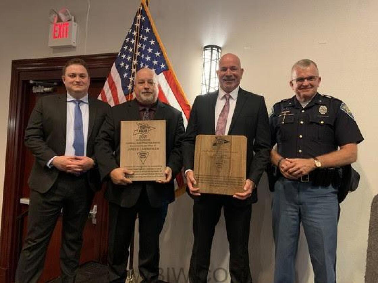 [IMAGE] ISP detective and Shelby County prosecutors receive Outstanding Criminal Investigation Award