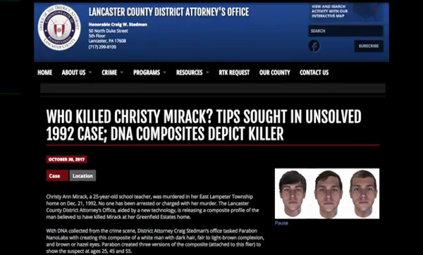 WhoKilledChristyMirack.com Screenshot