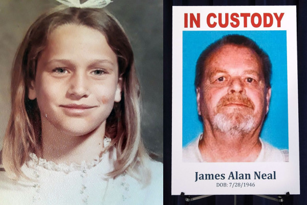 Left: Victim, 11-Year-Old Linda O'Keefe; Right: Accused Murderer, James Alan Neal